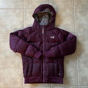 The North Face purple puffer